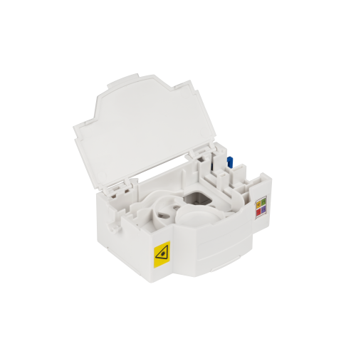 Бокс на DIN-рейку на 4 адаптера SC, белый